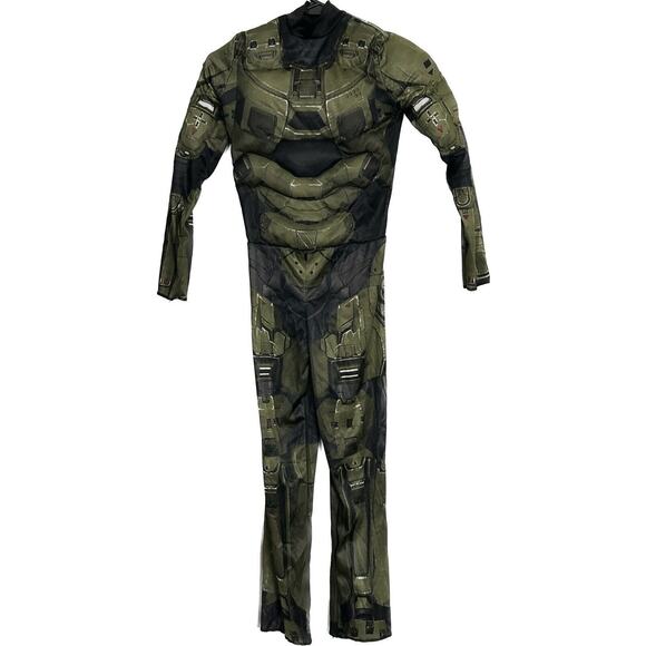 Kids Halloween HALO Master Chief Infinite Costume Size M 8-10 JUMPSUIT ONLY - Picture 1 of 4